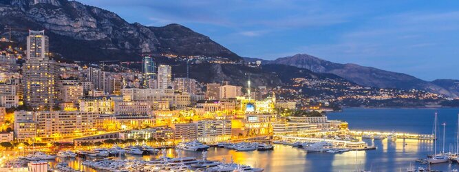 Trip Österreich Feriendestination Monaco - Genießen Sie die Fahrt Ihres Lebens am Steuer eines feurigen Lamborghini oder rassigen Ferrari. Starten Sie Ihre Spritztour in Monaco und lassen Sie das Fürstentum unter den vielen bewundernden Blicken der Passanten hinter sich. Cruisen Sie auf den wunderschönen Küstenstraßen der Côte d’Azur und den herrlichen Panoramastraßen über und um Monaco. Erleben Sie die unbeschreibliche Erotik dieses berauschenden Fahrgefühls, spüren Sie die Power & Kraft und das satte Brummen & Vibrieren der Motoren. Erkunden Sie als Pilot oder Co-Pilot in einem dieser legendären Supersportwagen einen Abschnitt der weltberühmten Formel-1-Rennstrecke in Monaco. Nehmen Sie als Erinnerung an diese Challenge ein persönliches Video oder Zertifikat mit nach Hause. Die beliebtesten Orte für Ferien in Monaco, locken mit besten Angebote für Hotels und Ferienunterkünfte mit Werbeaktionen, Rabatten, Sonderangebote für Monaco Urlaub buchen.
